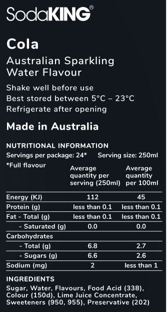 Cola Flavour - SodaKING Australia