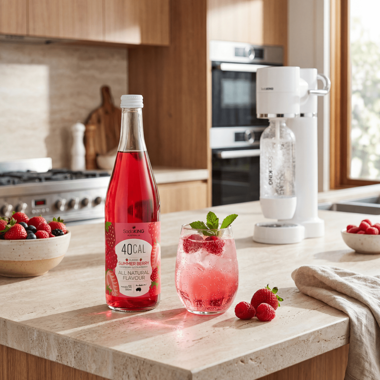 Natural Flavour Range - Summer Berry 500ml - SodaKING Australia
