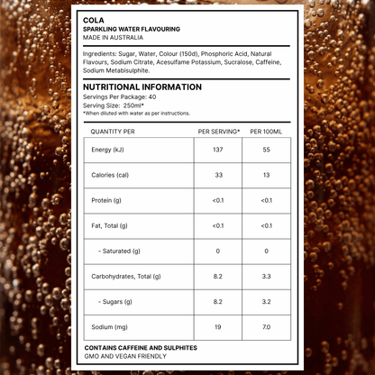 Natural Flavour Range - Cola (500ml) - SodaKING Australia