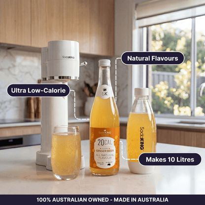 Natural Flavour Range - Ginger Beer (500ml) - SodaKING Australia