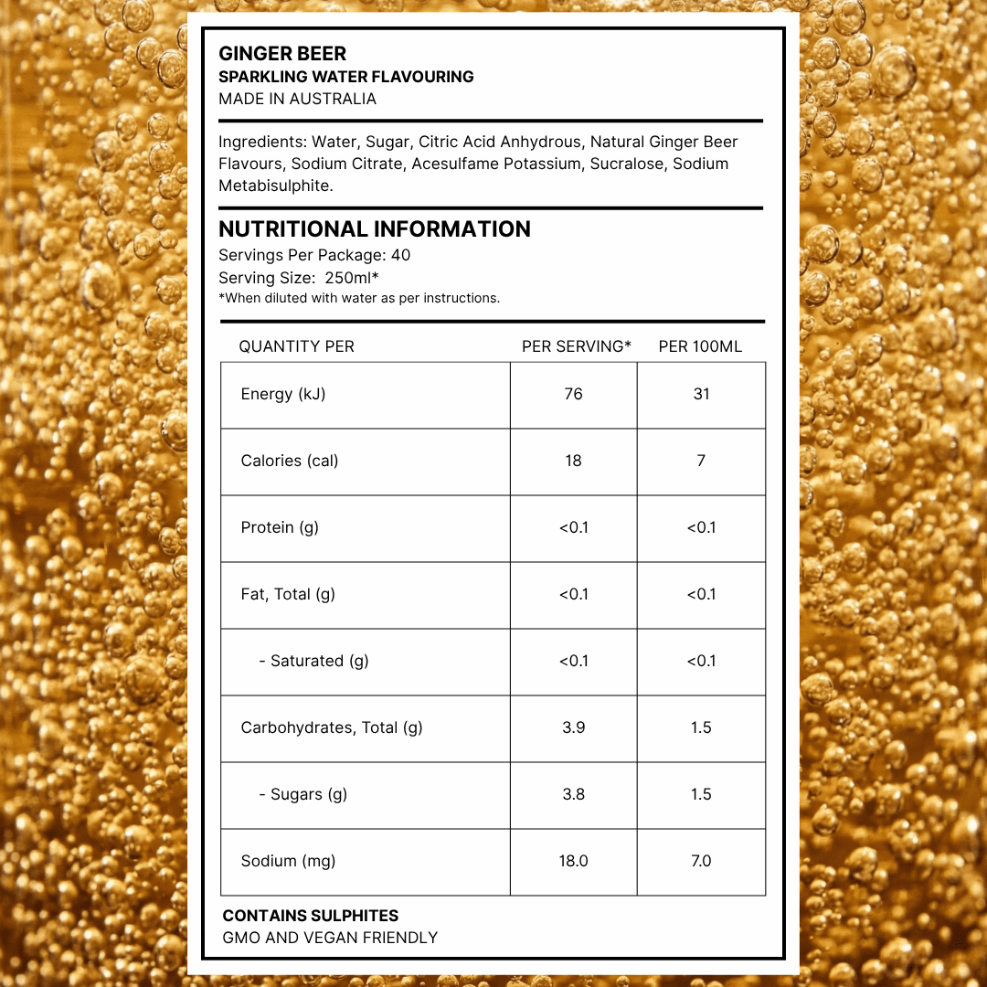 Natural Flavour Range - Ginger Beer (500ml) - SodaKING Australia
