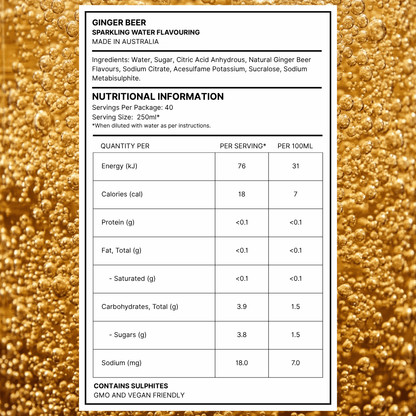 Natural Flavour Range - Ginger Beer (500ml) - SodaKING Australia