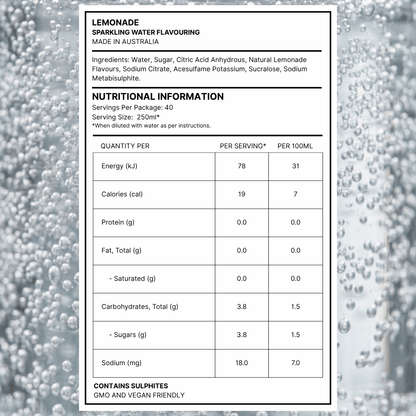 Natural Flavour Range - Lemonade (500ml) - SodaKING Australia