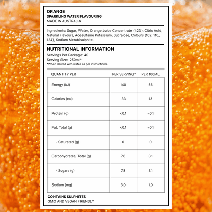 Natural Flavour Range - Orange (500ml) - SodaKING Australia